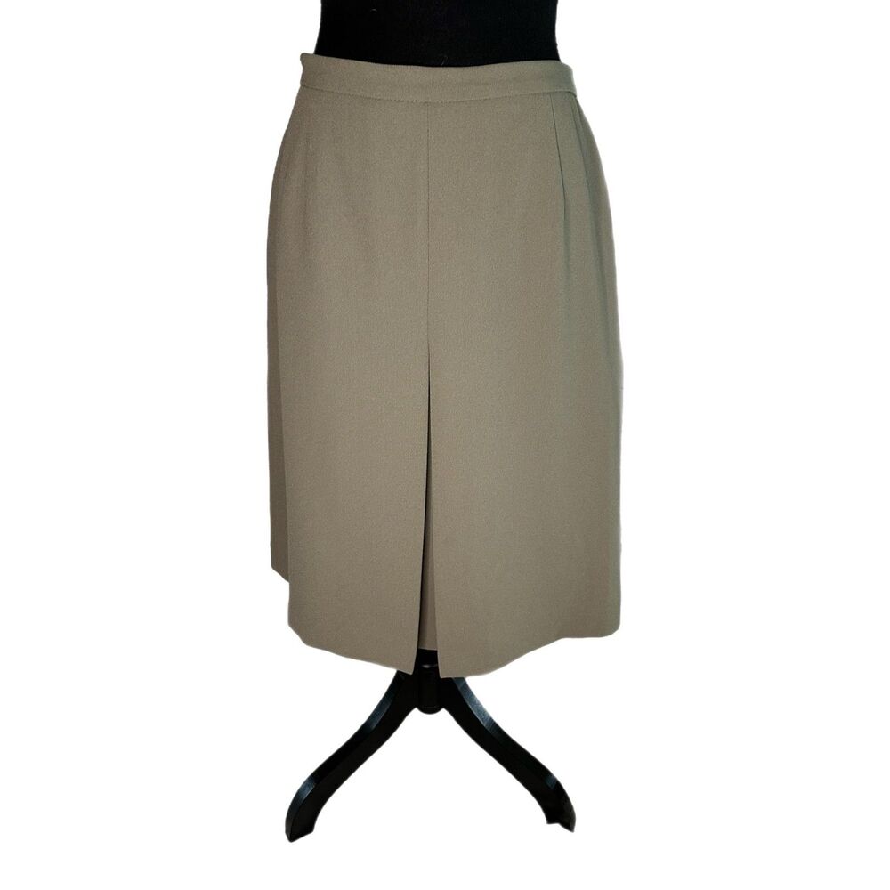 Karen Scott Olive Green Knee-Length Skirt, Size 14